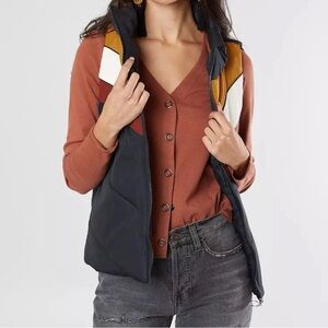 BKE Vintage Chevron Puffer Vest L